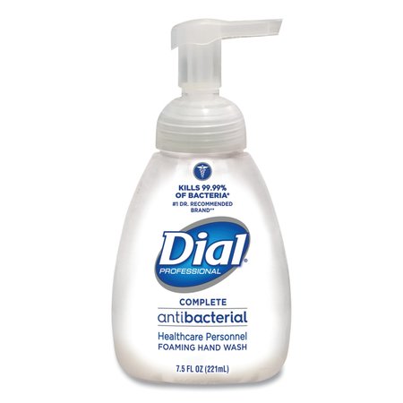 DIAL PROFESSIONAL Antibacterial Foaming Hand Wash, Healthcare, 7.5 oz Pump, 12PK DIA 81075